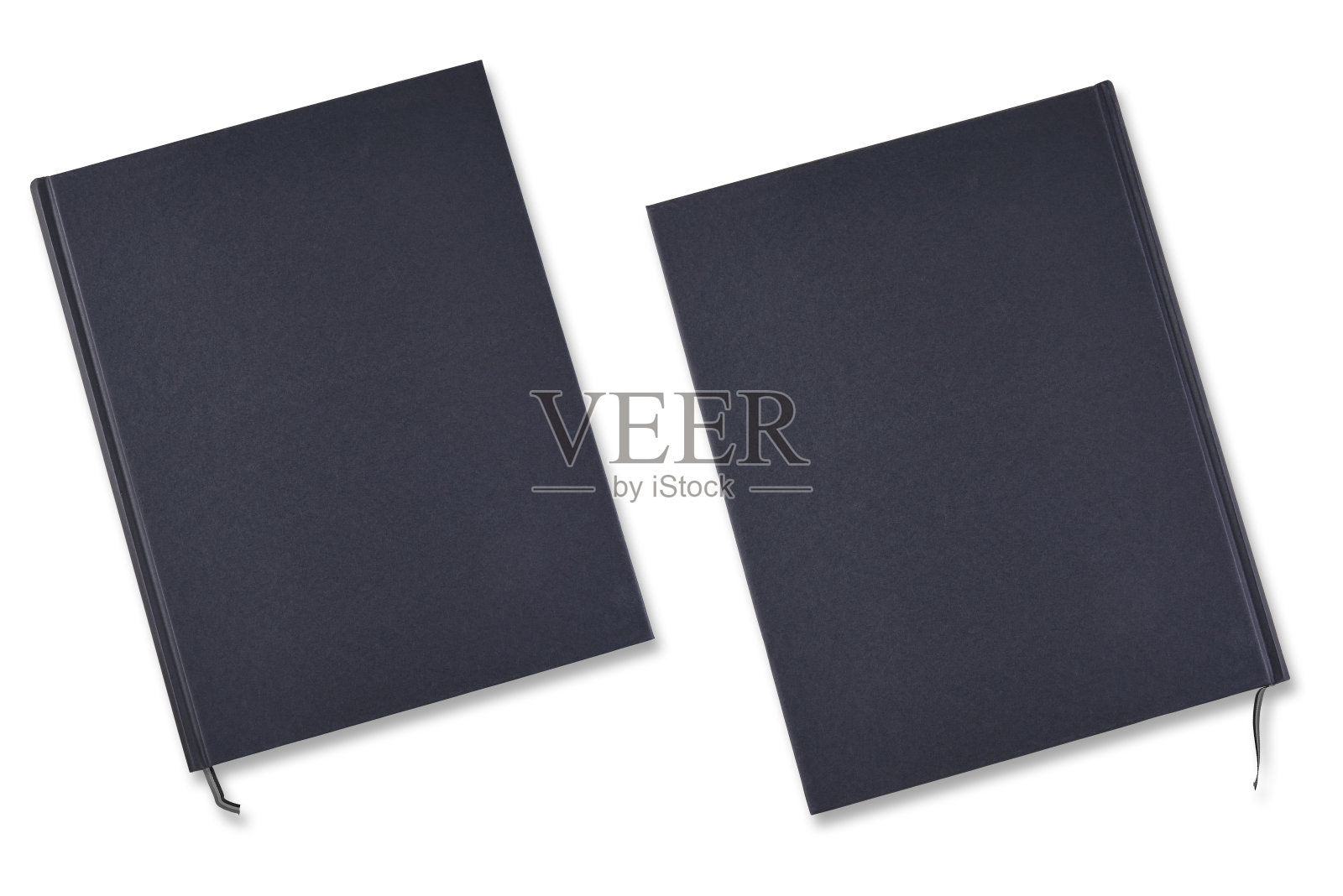 黑色硬书封面视图从上面和孤立的白色照片摄影图片