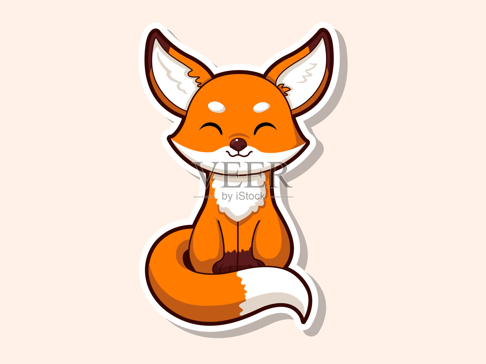 狐狸的卡通人物形象图片素材-编号16105665-图行天下