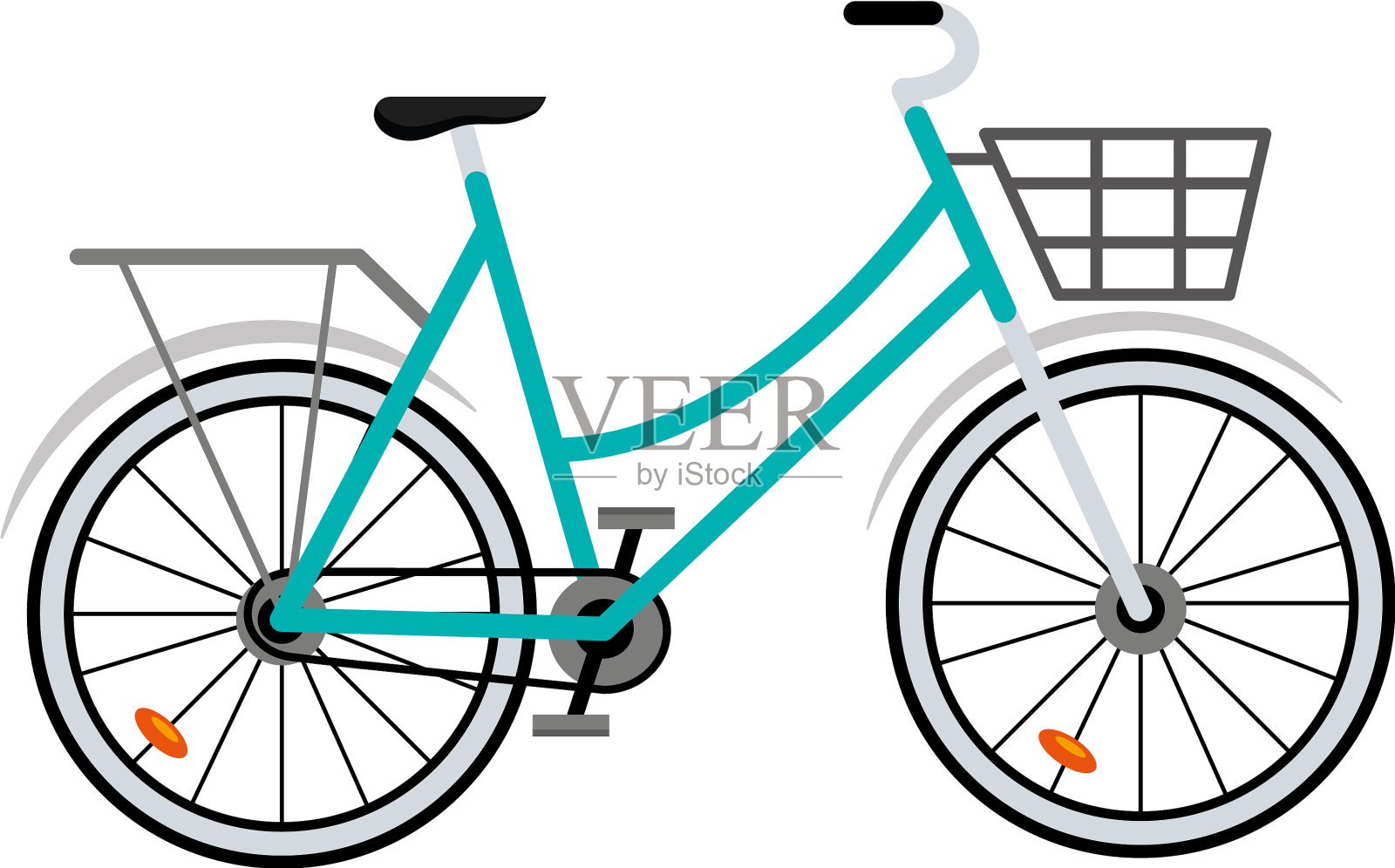 自行车的篮子设计元素图片