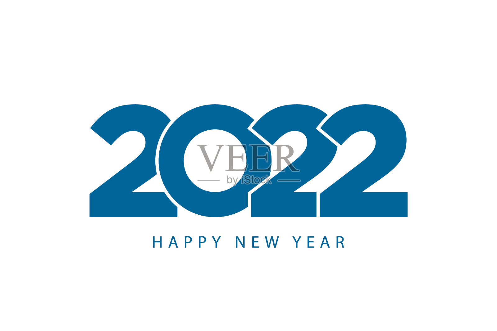 2022年新年快乐模板现代商务风格蓝色设计元素图片