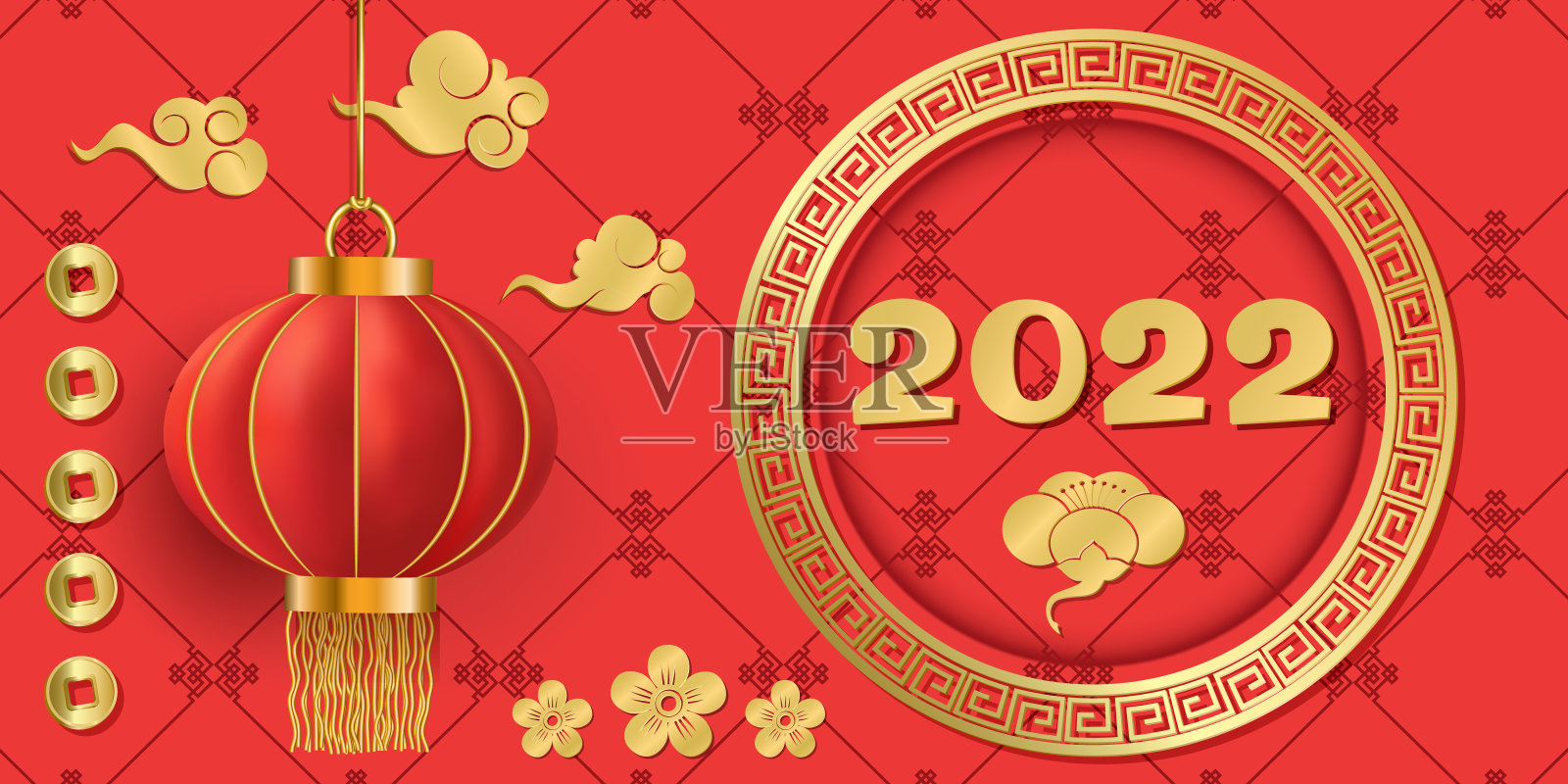 经典的中国新年背景设计模板素材