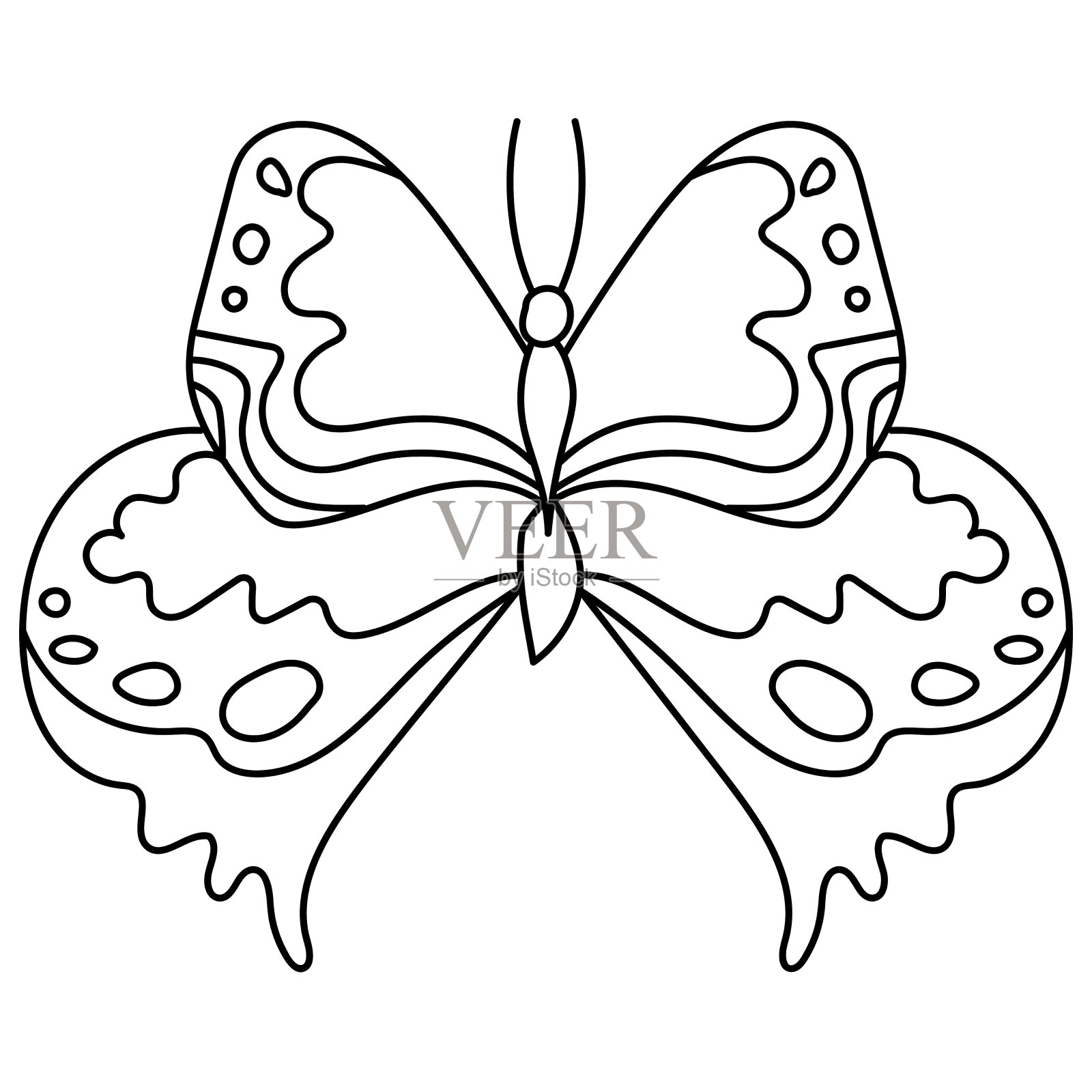 可爱简笔画教程 涂色蝴蝶的画法图解（5-8岁儿童画） - 有点网 - 好手艺