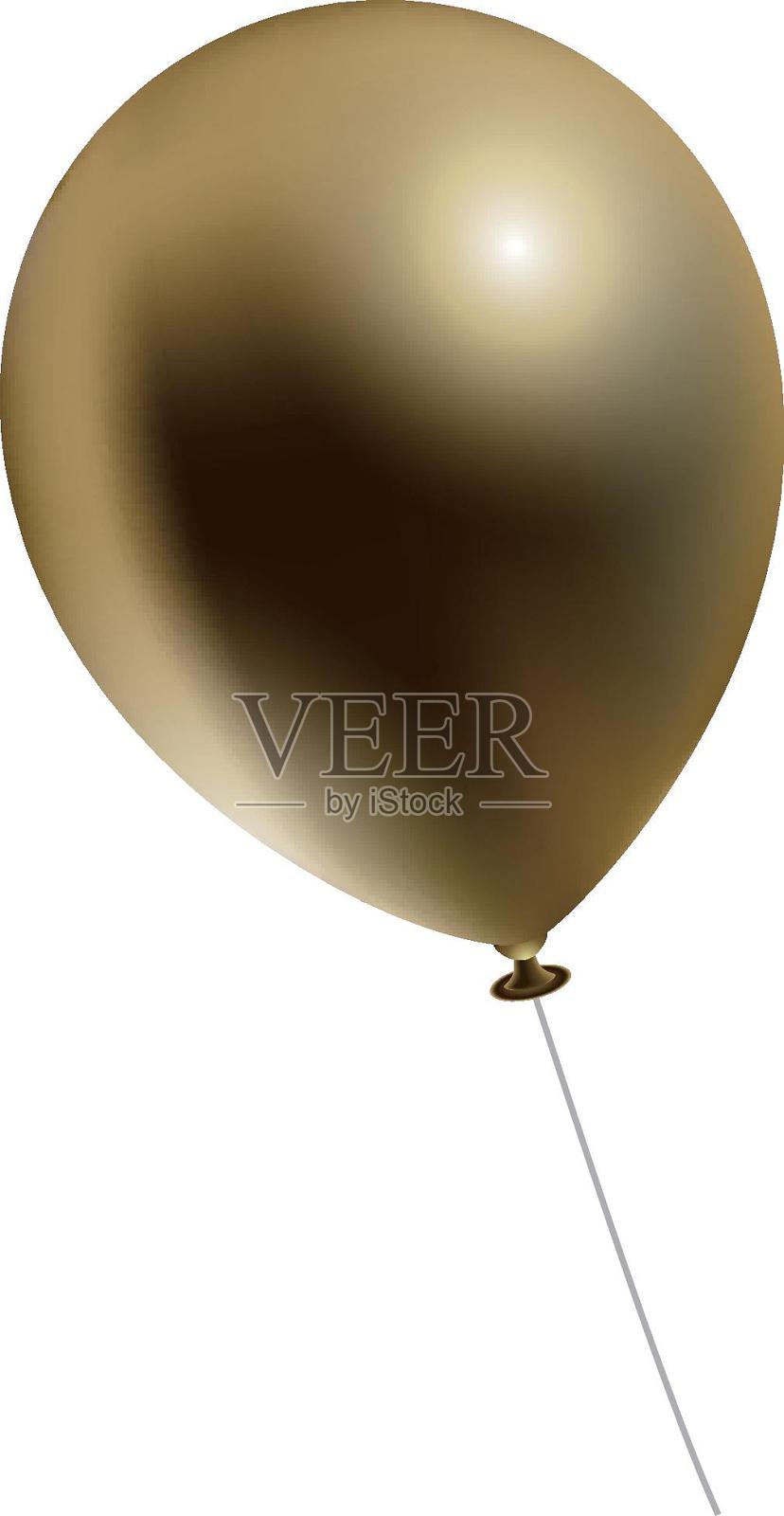 青铜颜色的气球设计元素图片