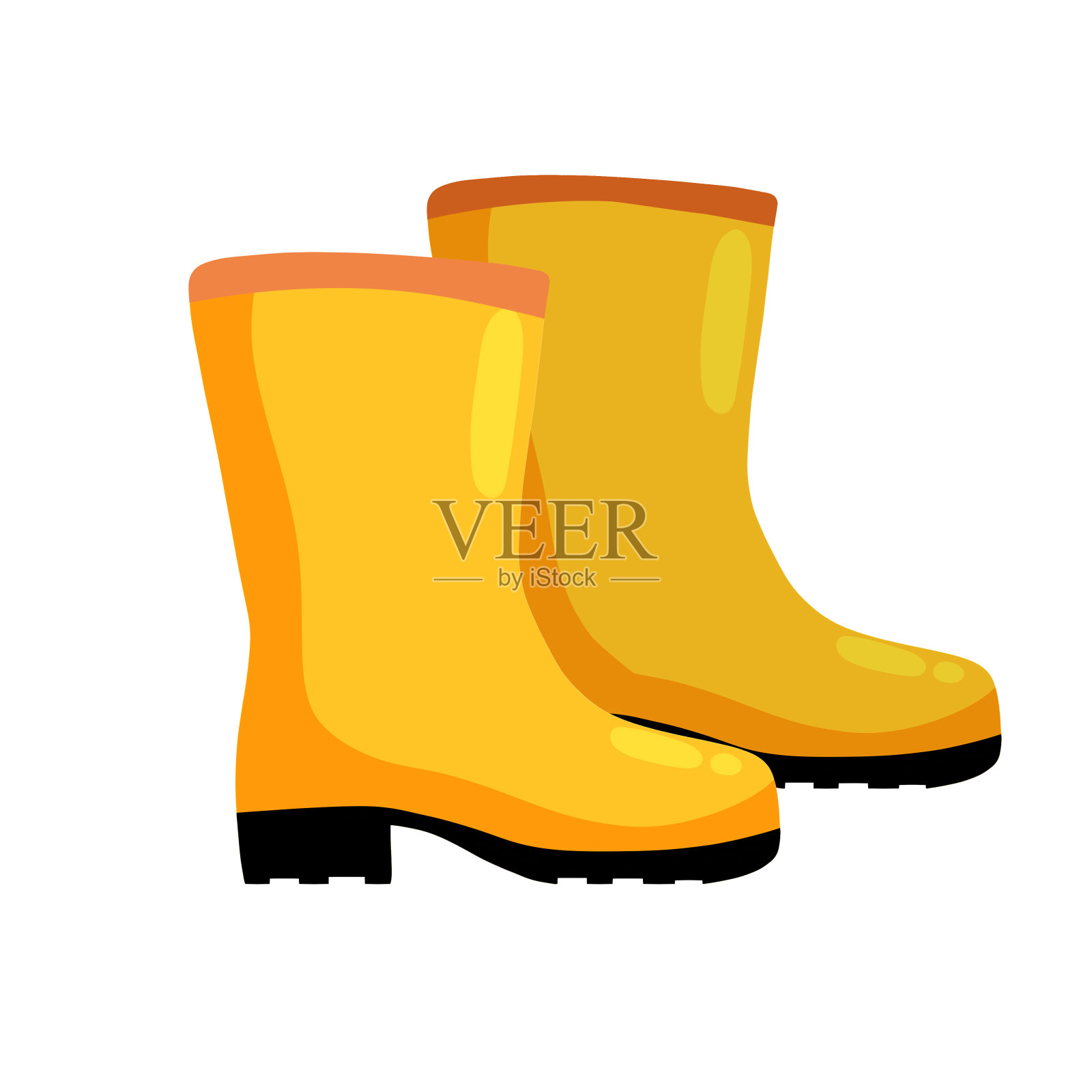 Rain Boot Clipart Vector, Yellow Rain Boots Black Rain Boots Beautiful Rain Boots Beautiful Rain ...