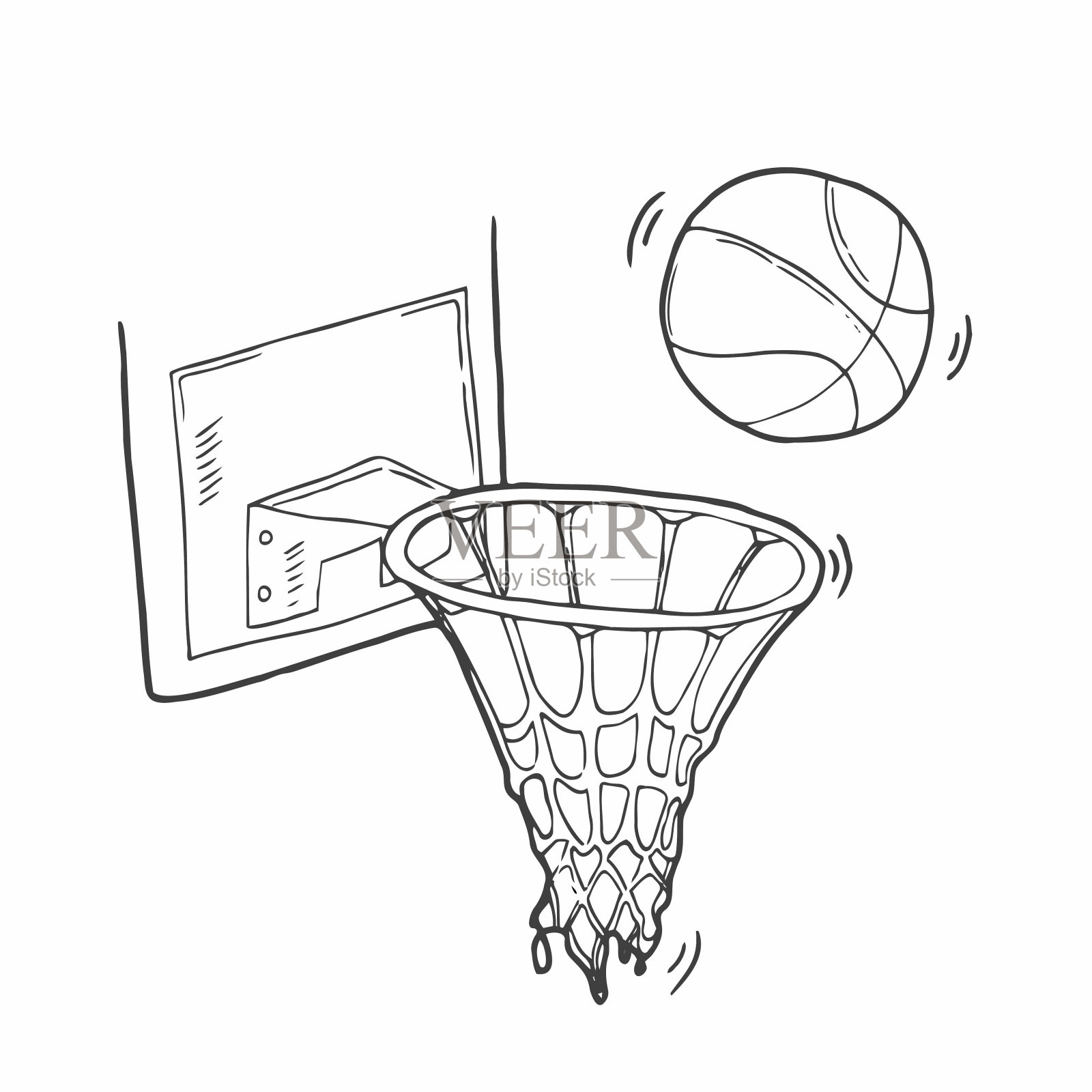篮球素描画法步骤-图库-五毛网