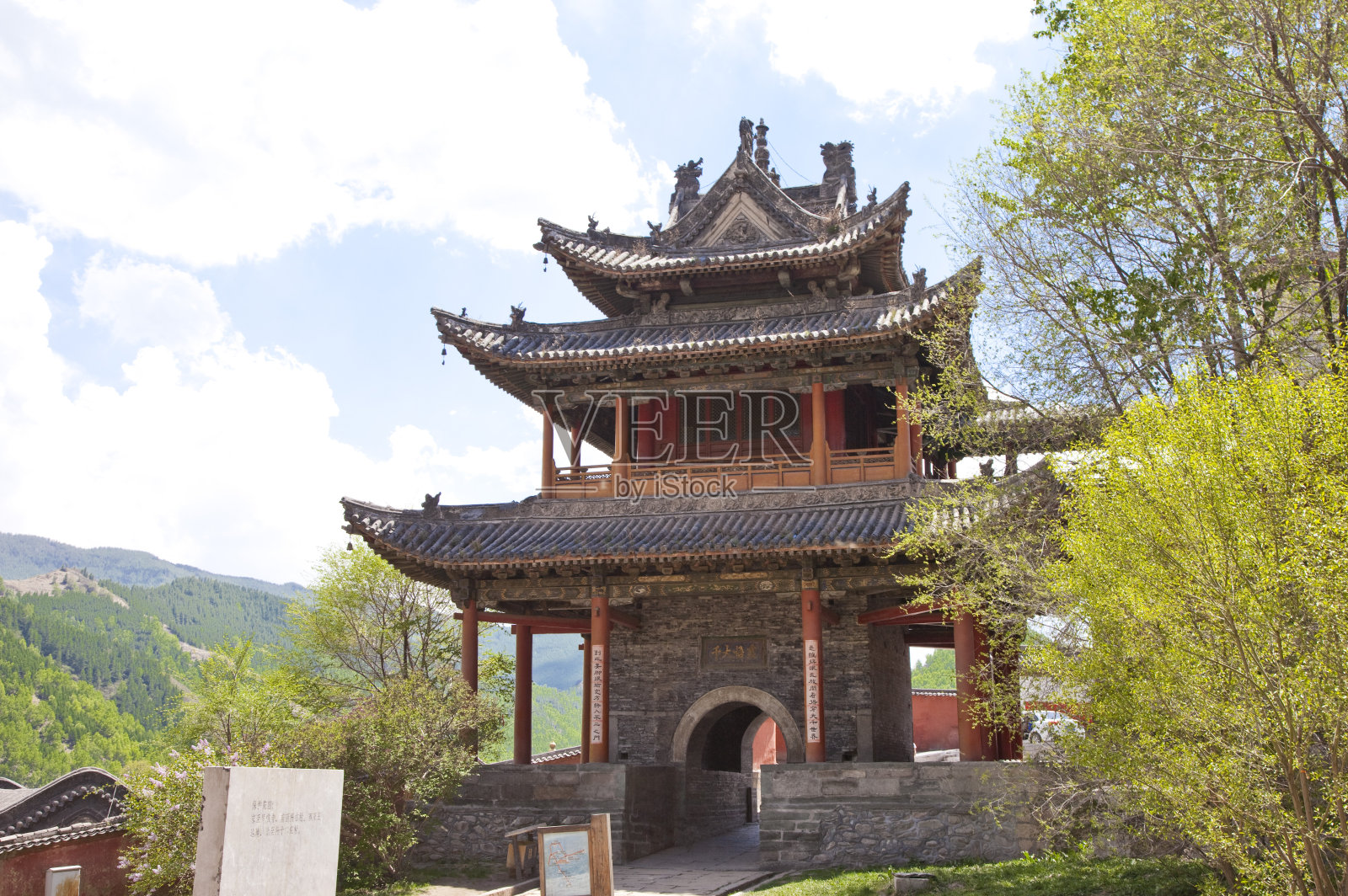 五台山,显通寺,庙宇,山西省,中国,亚洲,照片摄影图片