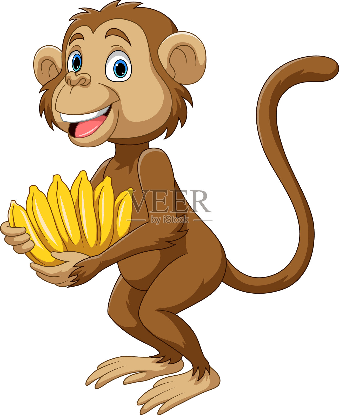吃香蕉的猴子插画设计图__其他_动漫动画_设计图库_昵图网nipic.com