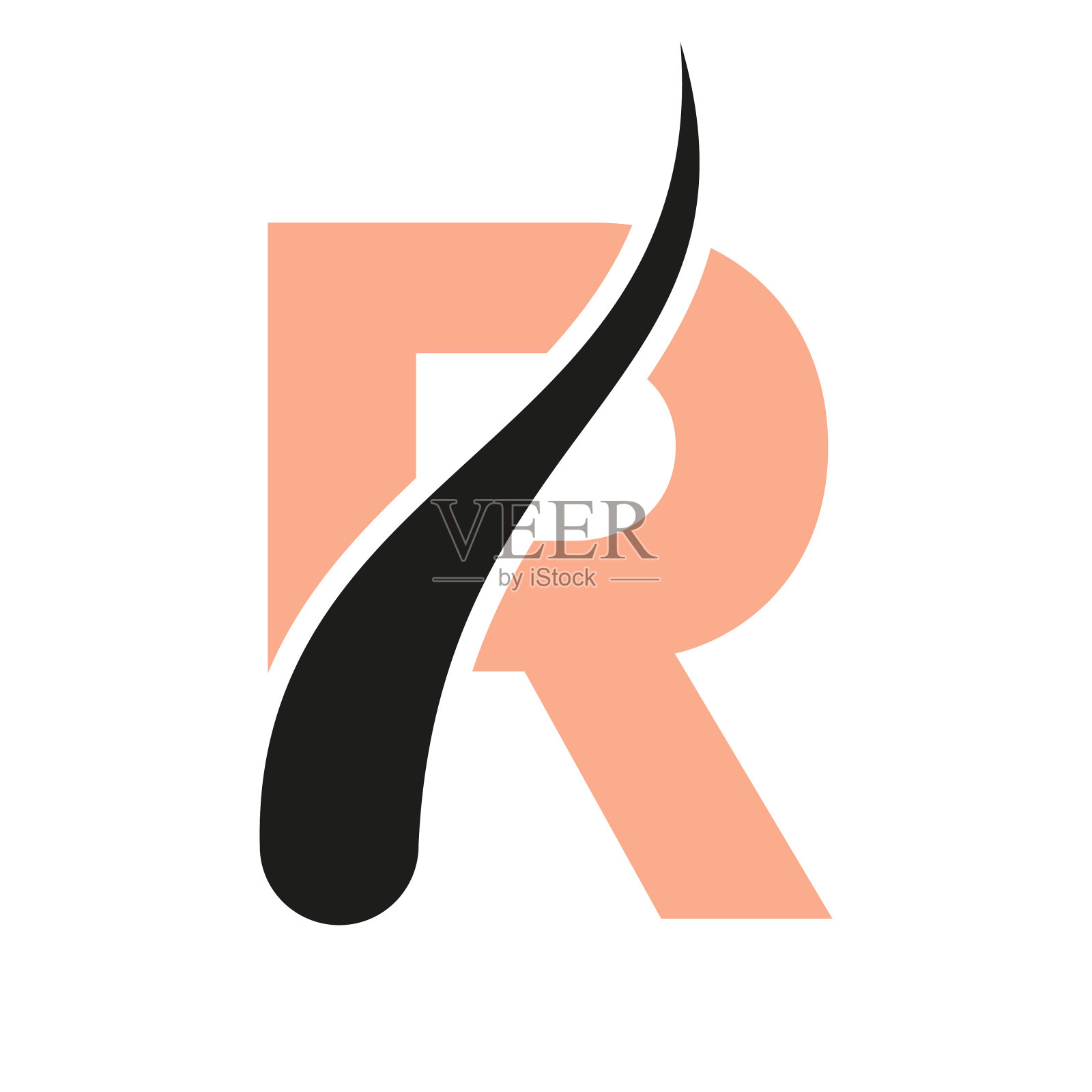 字母L头发治疗符号，头发移植符号设计向量模板插画图片素材_ID:427814858-Veer图库
