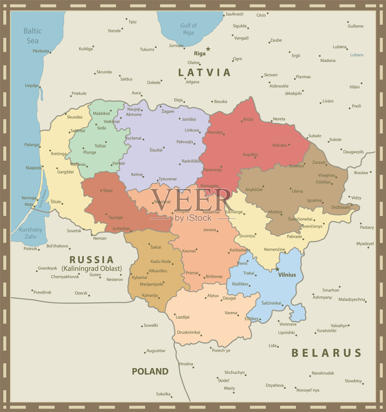 立陶宛旅游地图 - 立陶宛地图 - 地理教师网