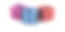蓝紫红三色礼盒孤立白色背景素材图片