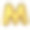 金色气球字体3d渲染，字母M素材图片