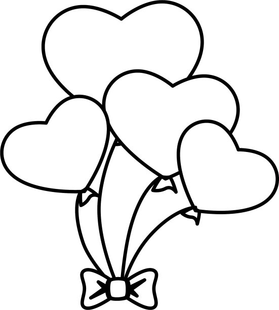 心形气球空气图标图片